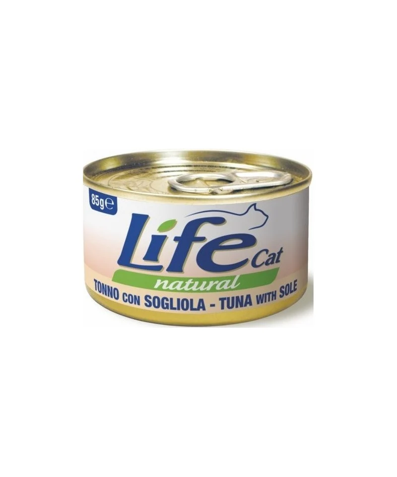 Life Cat Natural Tonno e Sogliola - Cibo Umido Gatto, 85g