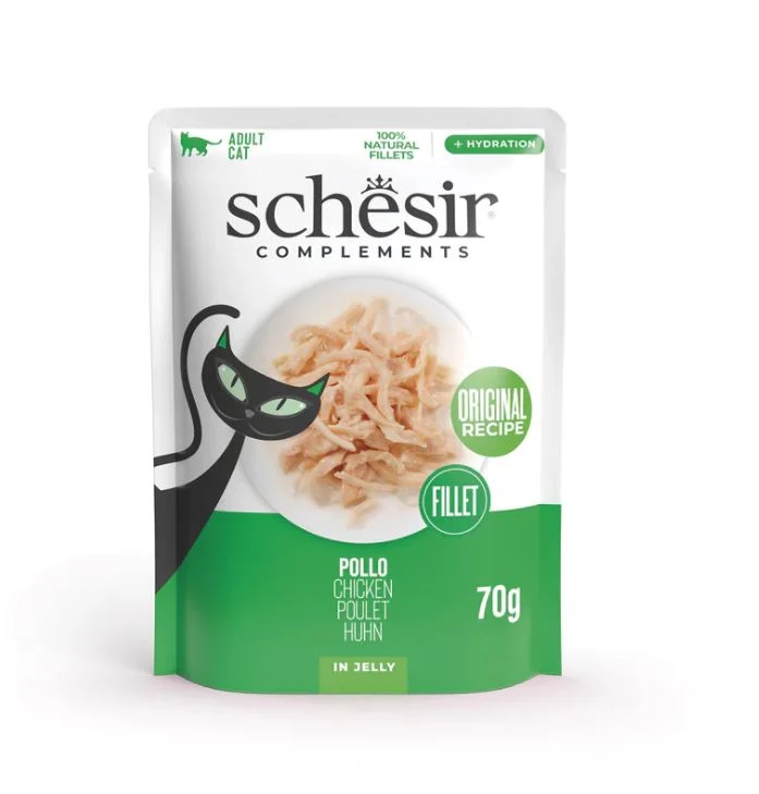 SCHESIR GATTO BUSTA IN JELLY ADULTO FILETTI DI POLLO 70 GR