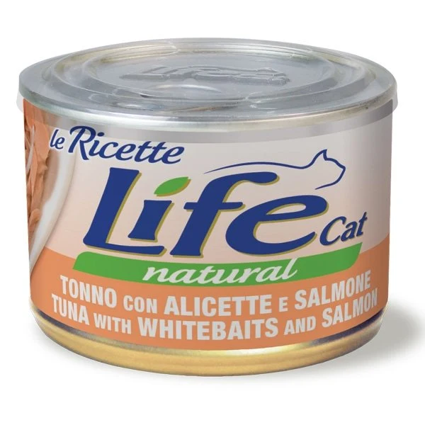Life Cat Natural Le Ricette Tonno, Alicette e Salmone - 150g