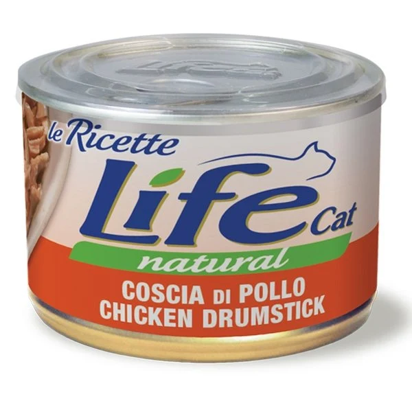 Life Cat Natural Le Ricette Coscia di Pollo - Umido Gatto, 150g