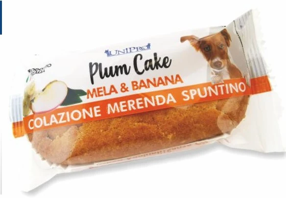 Plum Cake per Cani Unipro Mela e Banana - Snack Dolce, 50g