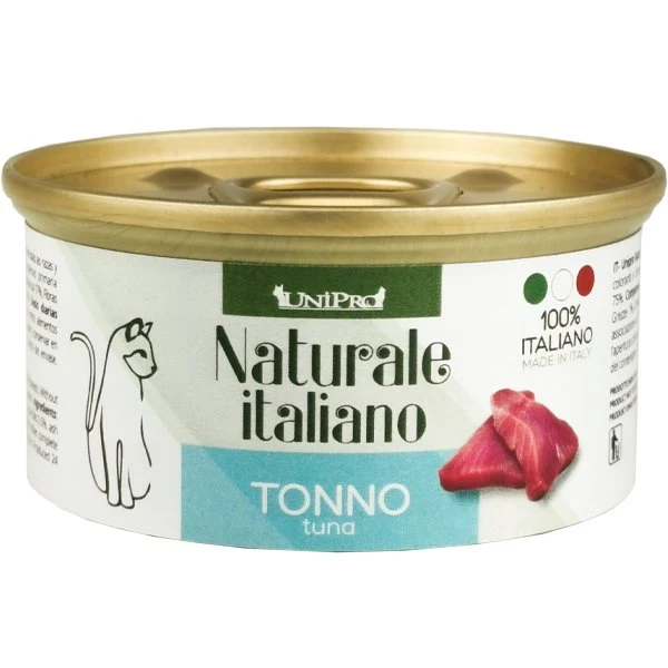 Unipro Naturale Italiano al Tonno - Cibo Umido per Gatti, 85g