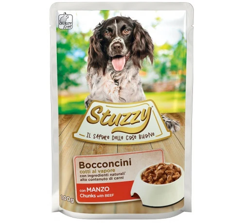 Stuzzy Cane Bocconcini Busta Adulto Manzo 100 g