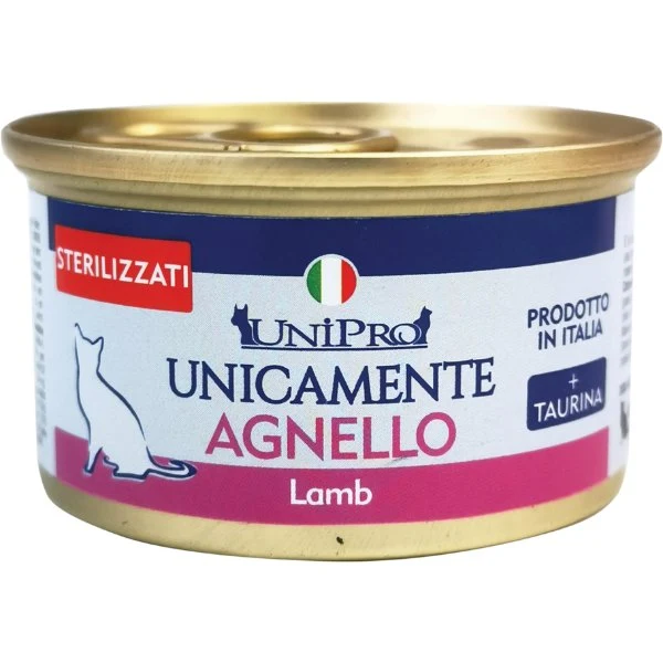 Unipro Unicamente Agnello Sterilizzato - Umido Gatto, 85g