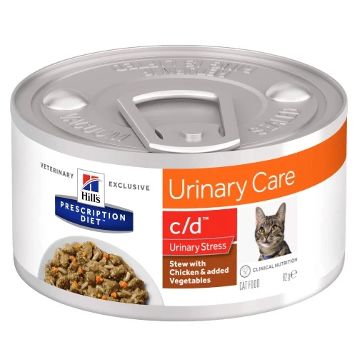 HILL'S PD FELINE C/D STRESS REDUCED CALORIE SPEZZATINO LATTINA 82 GR