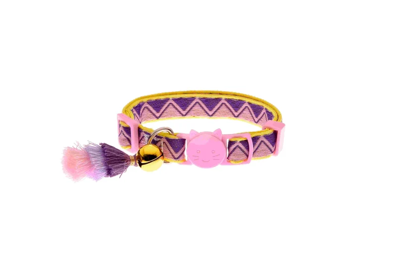 Collare Bohemian per Gatti con Campanellino - Rosa