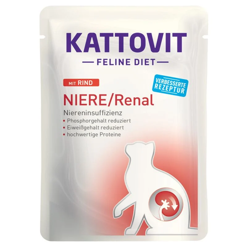Kattovit Renal al Manzo - Cibo Umido per Funzione Renale, 85g