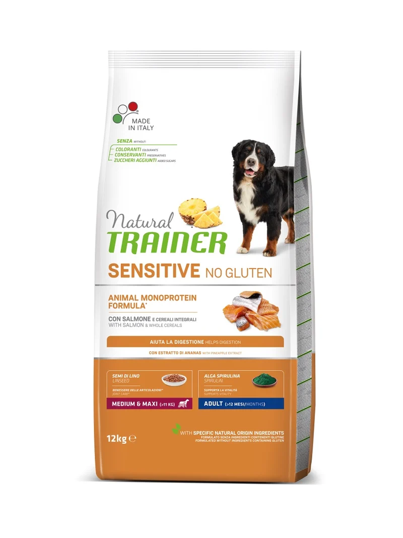 Trainer Cane Natural Sensitive Adulto Medium & Maxi Salmone 12 kg