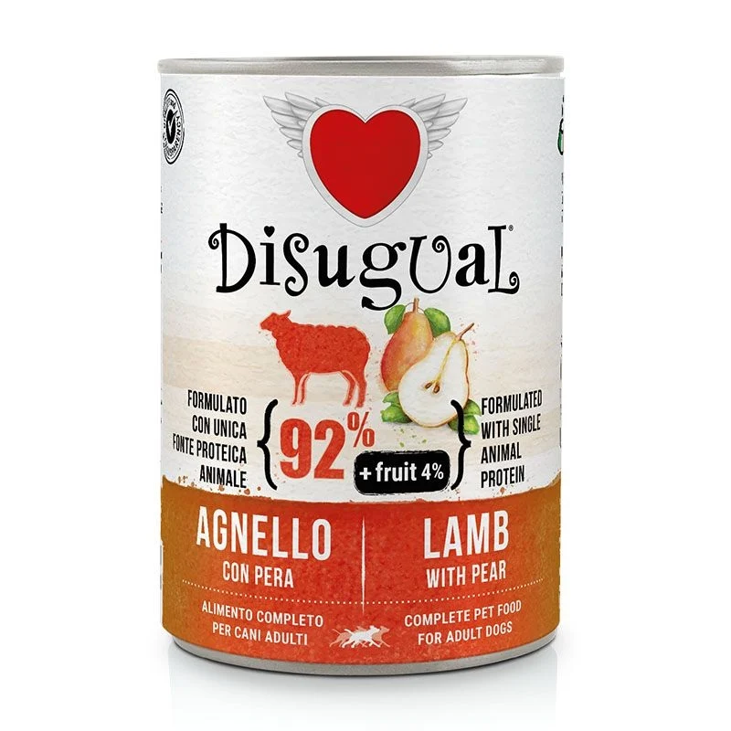 Disugual Cane Fruit Adulto Agnello & Pera Lattina 400 g