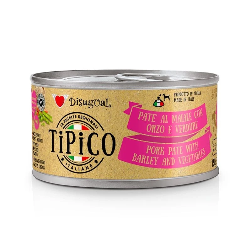 Disugual Cane Tipico Adulto Maiale, Orzo & Verdure Lattina 150 g