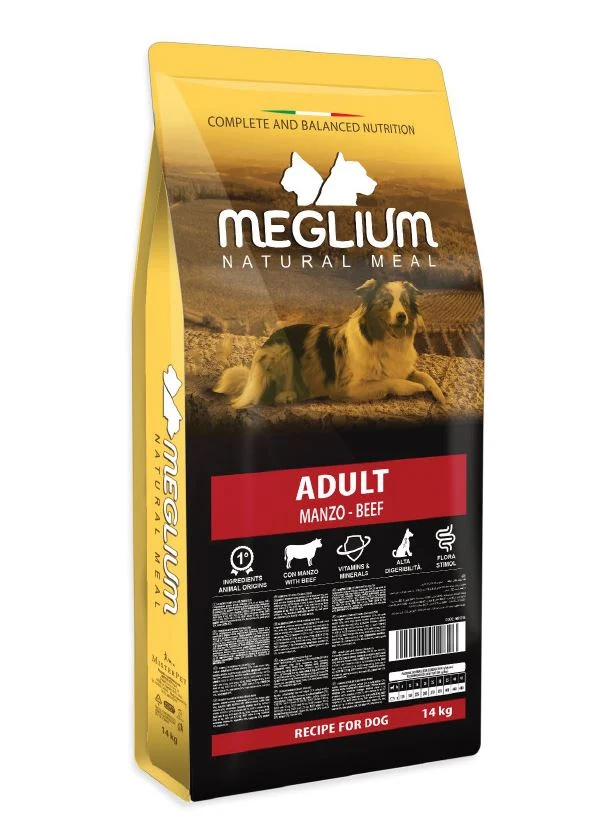 Meglium Crocchette per Cani Adulti al Manzo 14 kg