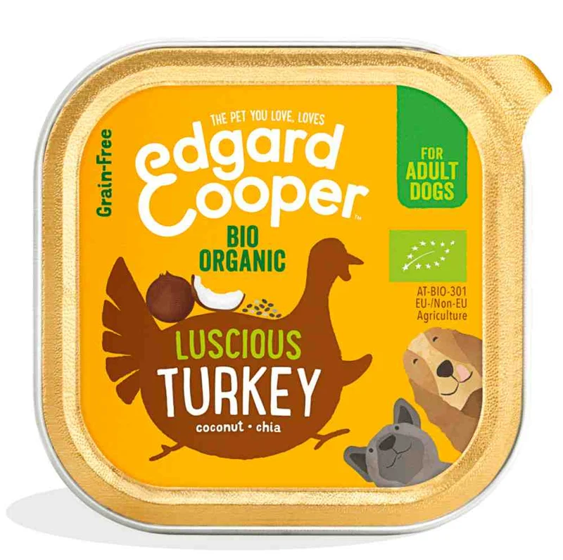 Edgard & Cooper Adult Bio Tacchino Biologico e Cocco - 100g