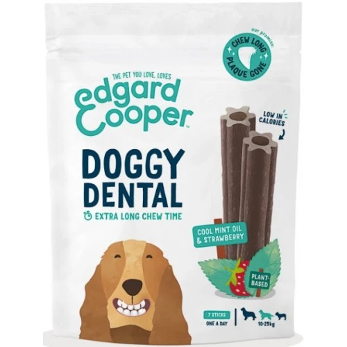 Snack Dental Edgard & Cooper Fragola e Menta per Cani Medium - 160g