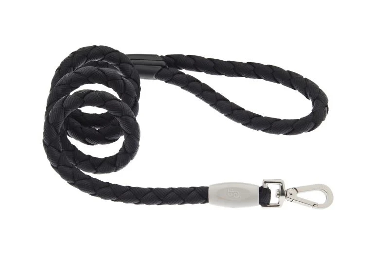 Guinzaglio per Cani Modello Nodo - Nero, 1,5 cm x 1,2 m