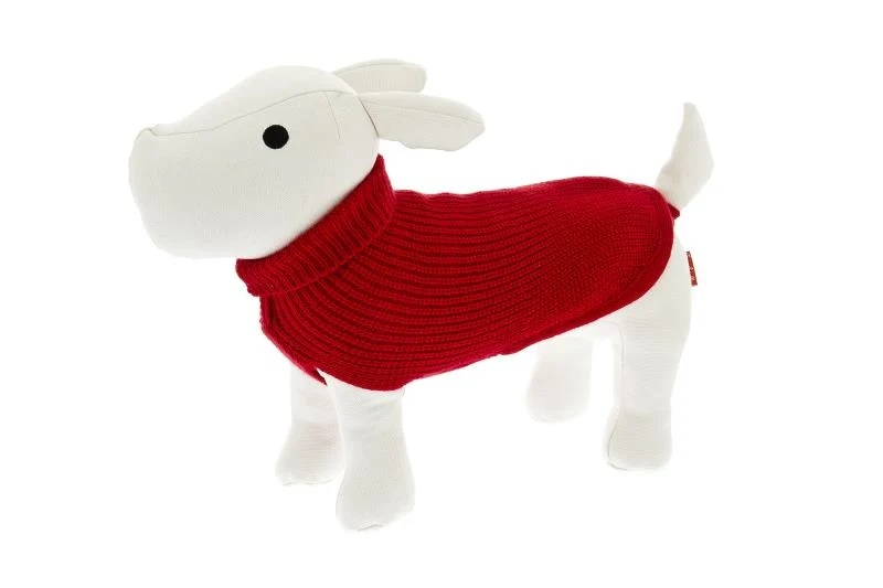 Maglioncino Dolce Vita Lux per Cani - Rosso, Lunghezza 60 cm