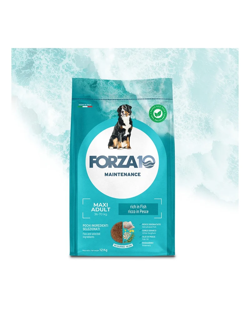 Forza 10 Maintenance Maxi Adult al Pesce - Crocchette Cani, 12 kg