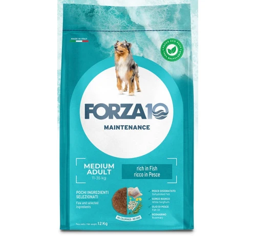 Forza 10 Maintenance Medium Adult al Pesce - Crocchette Cani, 12 kg