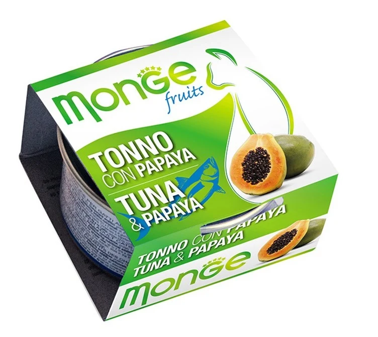 MONGE GATTO FRUITS LATTINA ADULTO TONNO & PAPAYA 80 GR