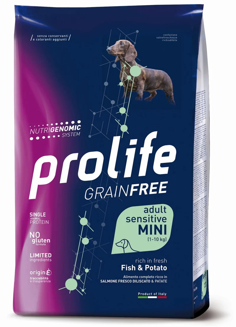 Prolife Cane Grain Free Sensitive Adulto Mini Salmone & Patate 600 g