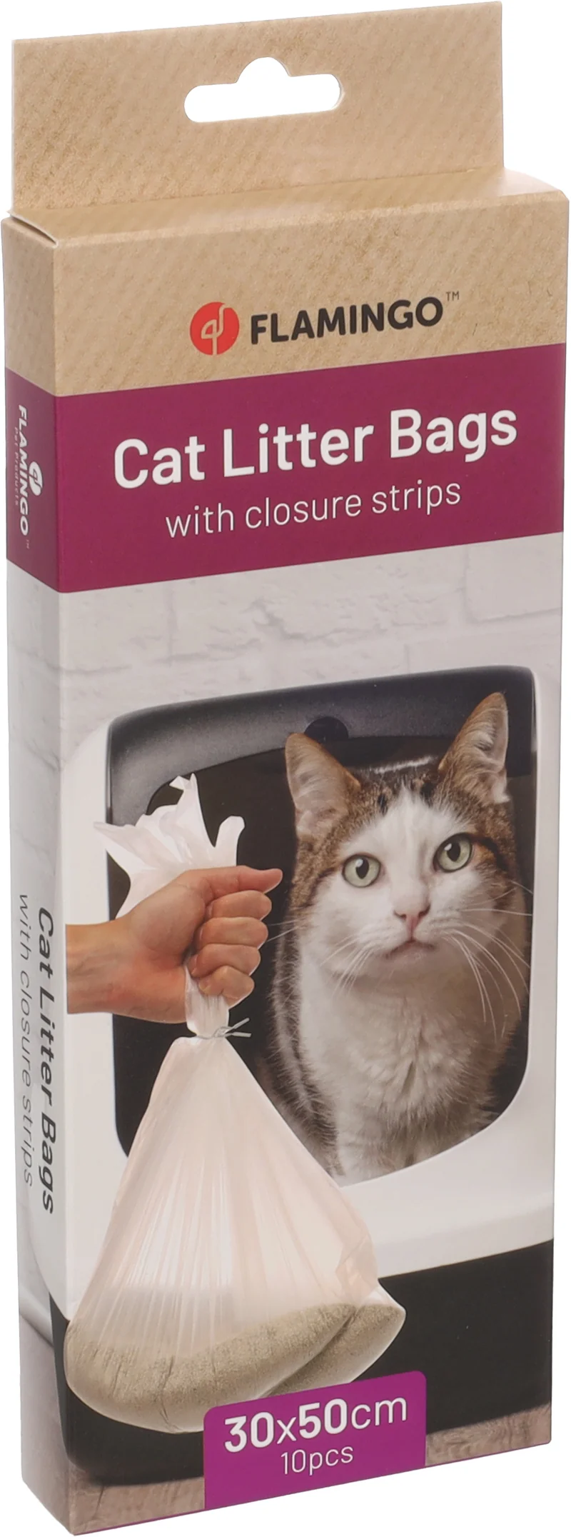 FLAMINGO GATTO SACCHETTI PER LETTIERA "BASIC" 30x50 CM CF. (10 PZ)