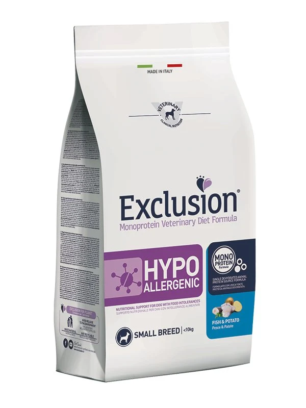 Exclusion Veterinary Dog Hypoallergenic Pesce e Patata Small - 2 kg