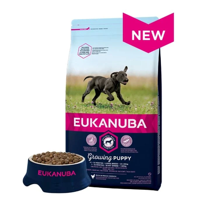 EUKANUBA CANE PUPPY LARGE POLLO 15+3 KG