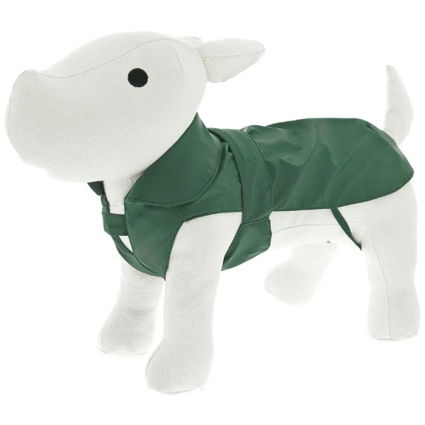 Impermeabile Pocket per Cani - Verde, Lunghezza 60 cm