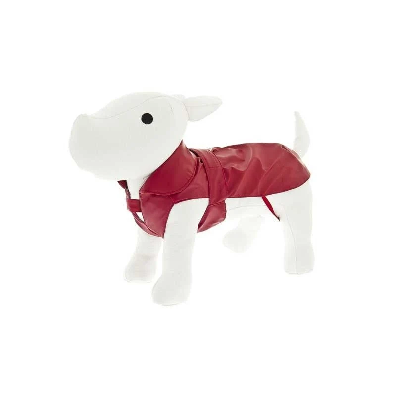 Impermeabile Pocket per Cani - Rosso, Lunghezza 43 cm