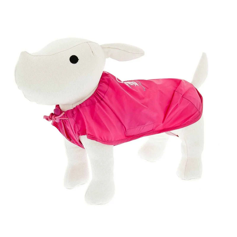 Impermeabile Pocket "Fuss in the Rain" per Cani - Fucsia, 20 cm