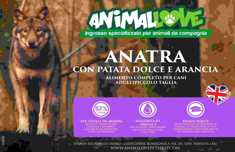 Crocchette Cani Piccola Taglia Grain Free Anatra e Arancia - 2 kg