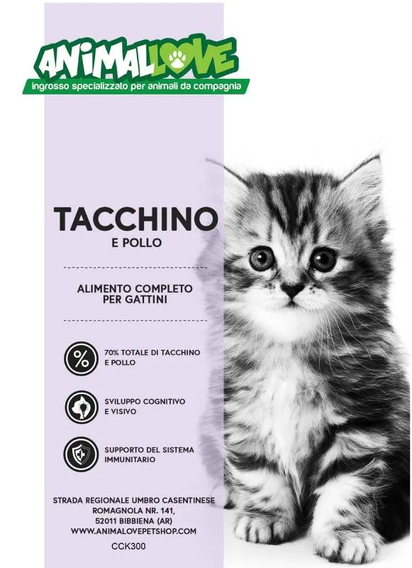 Crocchette per Gattini Kitten Grain Free Tacchino e Pollo - 1,5 kg
