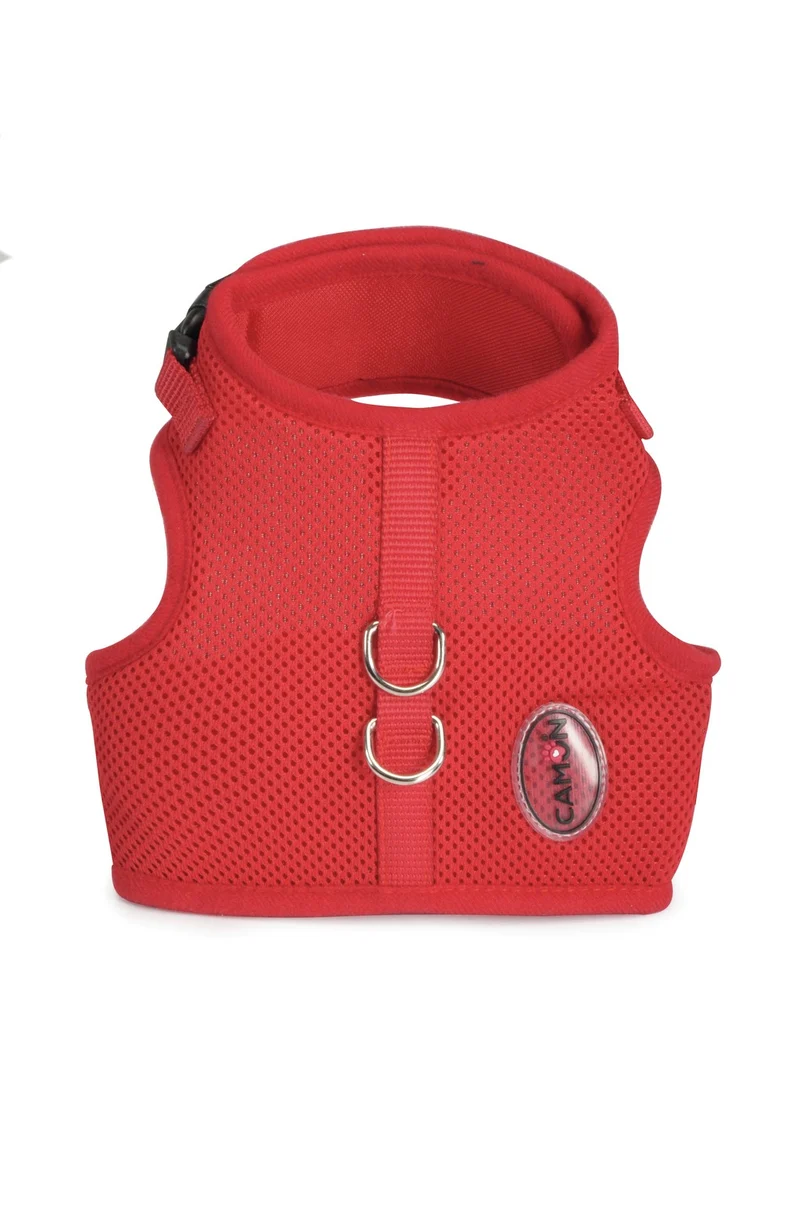 CAMON GATTO PETTORINA "MESH" 31/38x41/48 CM ROSSO
