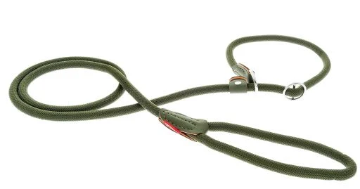 Guinzaglio in Corda con Collare Integrato per Cani - 10 mm x 183 cm, Verde
