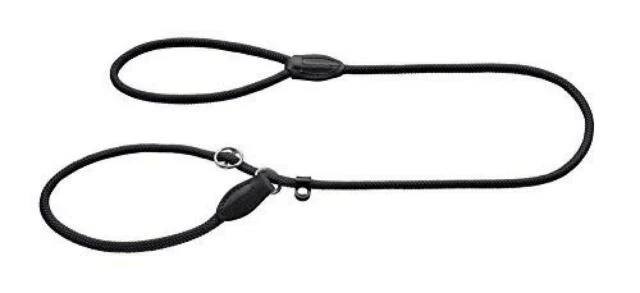 Guinzaglio in Corda con Collare Integrato per Cani - 10 mm x 183 cm, Nero
