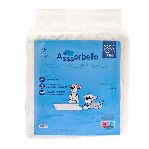 Tappetini Igienici Assorbello Basic Traverse per Cani 60x90 cm - 100 pezzi