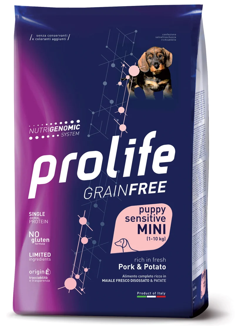 Prolife Cane Grain Free Sensitive Puppy Mini Maiale & Patate 600 g