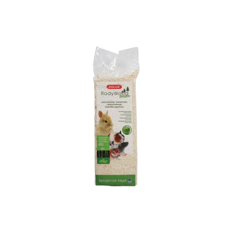 Lettiera Profumata alla Mela RodyWood Fresh per Roditori - 16L