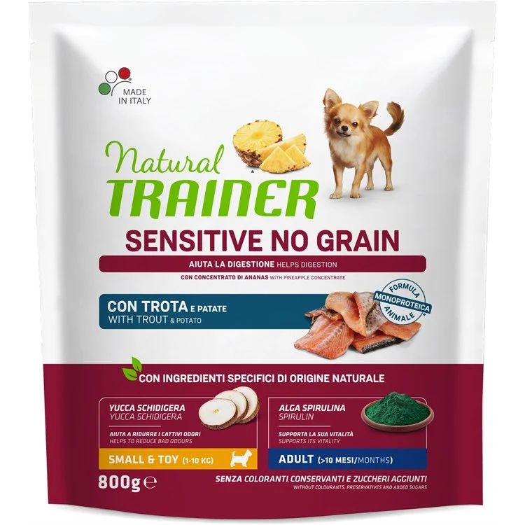 TRAINER CANE SPECIALTY NUTRITION - NO GRAIN - ADULTO SMALL&TOY TROTA 800 GR