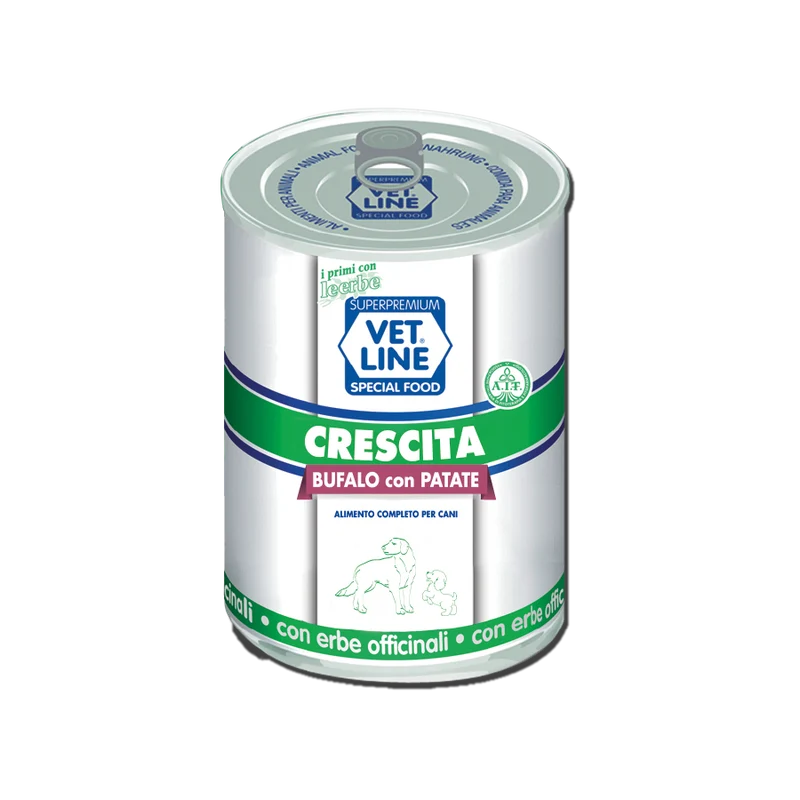 Cibo Umido Vet Line Crescita al Bufalo per Cuccioli - 400g