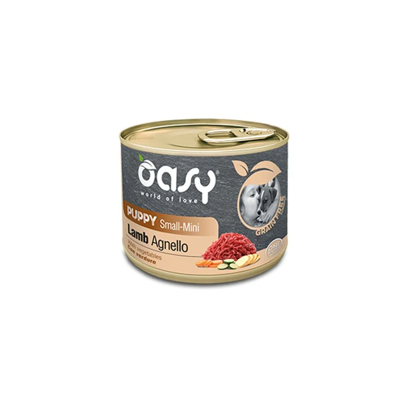 Oasy Grain Free Puppy Small/Mini Agnello - Cibo Umido, 200g