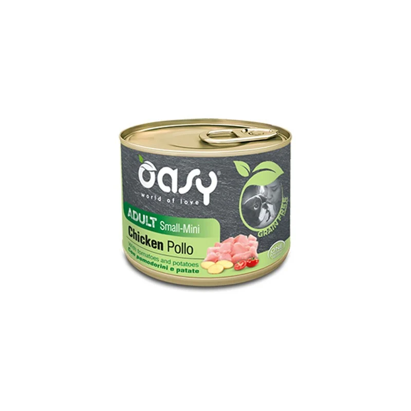 Oasy Grain Free Adult Small/Mini Pollo - Cibo Umido, 200g