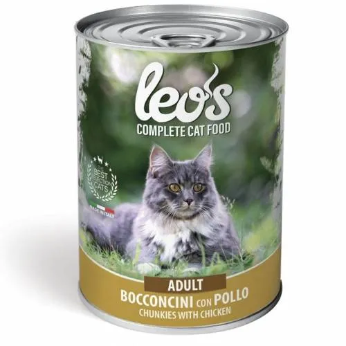 Leo's Cat Cibo Umido Adult al Pollo per Gatti - 415g
