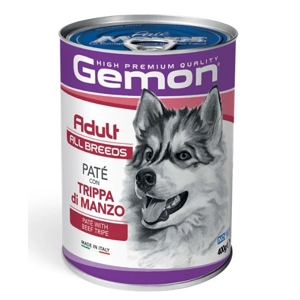 Gemon Dog Adult All Breeds Paté con Trippa di Manzo - 400g