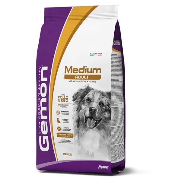 Gemon Medium Adult al Pollo - Crocchette per Cani, 3 kg
