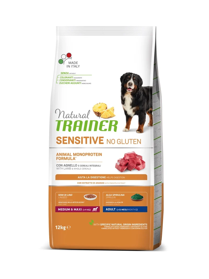 Trainer Cane Natural Sensitive Adulto Medium & Maxi Agnello 12 kg