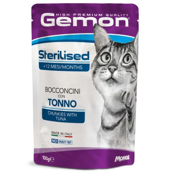 Gemon Cat Busta Sterilized Bocconcini Tonno e Orata - 100g