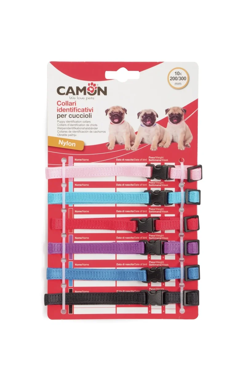 CAMON CANE COLLARE REGOLABILE IN NYLON PER CUCCIOLI 10MM X 20-30 CM (COLORI ASSORTITI)
