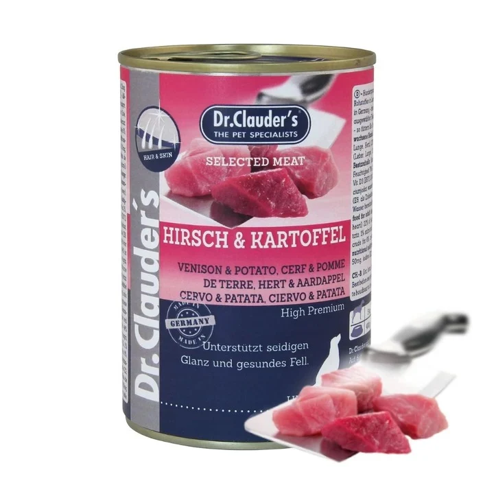 DR. CLAUDER'S CANE SELECTED MEAT ADULTO CERVO & PATATE LATTINA 400 GR