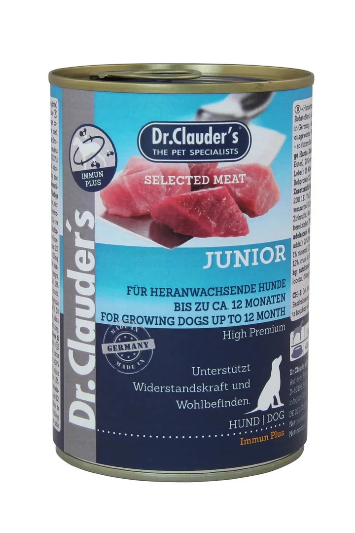 DR. CLAUDER'S CANE SELECTED MEAT JUNIOR LATTINA 400 GR