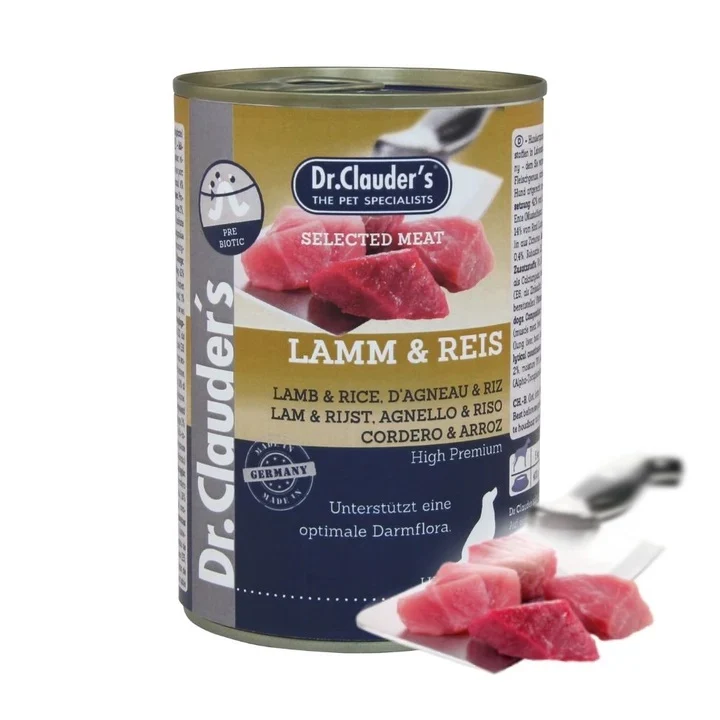 DR. CLAUDER'S CANE SELECTED MEAT ADULTO AGNELLO & RISO LATTINA 400 GR